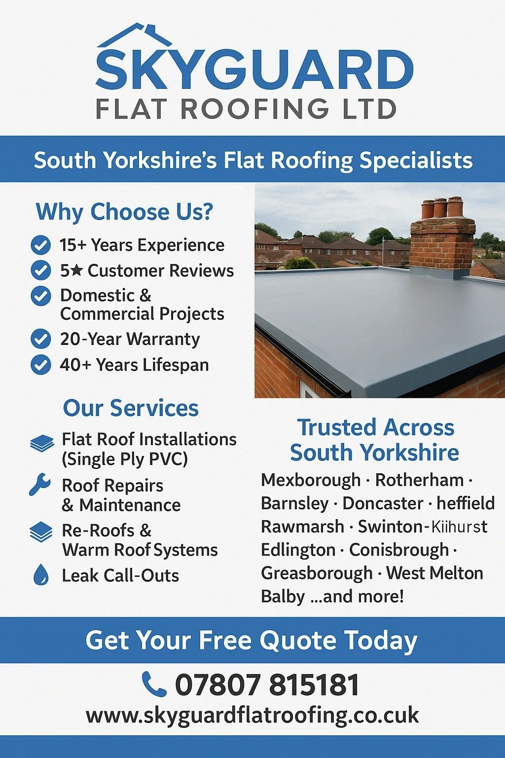 Single Ply Flat Roofing is the Future of Roofing in South Yorks