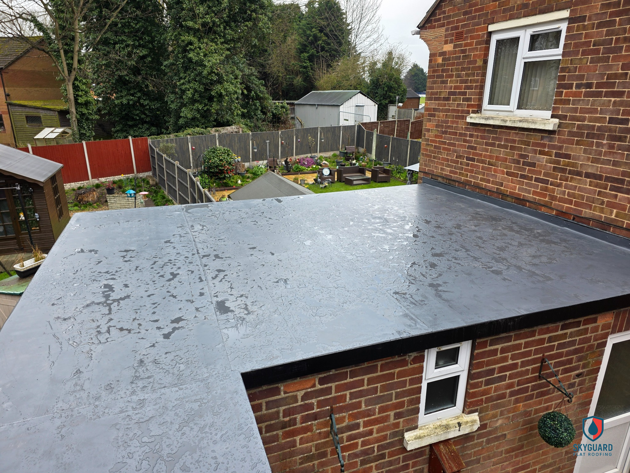 Single ply flat roof installation by Sky Guard in Rawmarsh